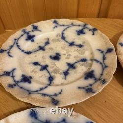 ANTIQUE J&G MEAKIN Flow Blue HAGUE Pattern 10 Dinner Plate HEAVY USE/DISTRESS