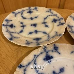 ANTIQUE J&G MEAKIN Flow Blue HAGUE Pattern 10 Dinner Plate HEAVY USE/DISTRESS