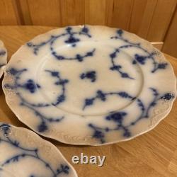 ANTIQUE J&G MEAKIN Flow Blue HAGUE Pattern 10 Dinner Plate HEAVY USE/DISTRESS