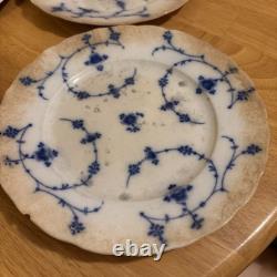 ANTIQUE J&G MEAKIN Flow Blue HAGUE Pattern 10 Dinner Plate HEAVY USE/DISTRESS
