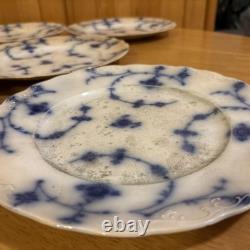 ANTIQUE J&G MEAKIN Flow Blue HAGUE Pattern 10 Dinner Plate HEAVY USE/DISTRESS