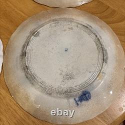 ANTIQUE J&G MEAKIN Flow Blue HAGUE Pattern 10 Dinner Plate HEAVY USE/DISTRESS