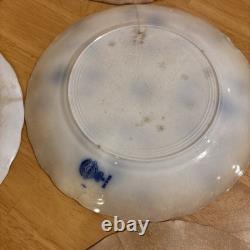 ANTIQUE J&G MEAKIN Flow Blue HAGUE Pattern 10 Dinner Plate HEAVY USE/DISTRESS