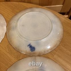 ANTIQUE J&G MEAKIN Flow Blue HAGUE Pattern 10 Dinner Plate HEAVY USE/DISTRESS