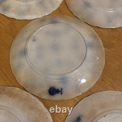 ANTIQUE J&G MEAKIN Flow Blue HAGUE Pattern 10 Dinner Plate HEAVY USE/DISTRESS