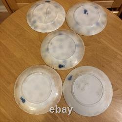 ANTIQUE J&G MEAKIN Flow Blue HAGUE Pattern 10 Dinner Plate HEAVY USE/DISTRESS