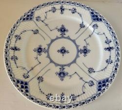 ANTIQUE Pre-1923 Royal Copenhagen Blue Fluted Half Lace Dinner Plate 9.75
