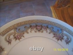 Acsons Diamond Porcelain Vtg China Scroll Pink Floral Pattern 48 Piece Grouping