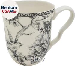 Adelaide 16-Piece Casual Grey Porcelain Dinnerware Set Service for 4, Classic