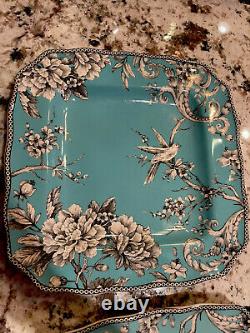Adelaide Turquoise Square Dinner Plates 222 Fifth. Set Of 10