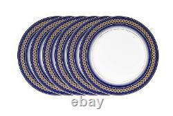 Admiralty 6 Pcs Dinner Plate Set 27.4 cm Navy Blue Dinner Set Plates Round China