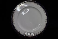 Alfred Meakin England Blea De Rai Gold Scrolls On Cobalt Blue 11 Dinner Plates