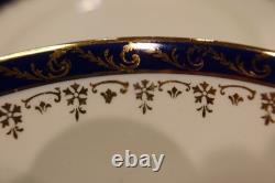 Alfred Meakin England Blea De Rai Gold Scrolls On Cobalt Blue 11 Dinner Plates