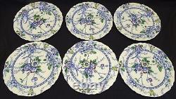 Alfred Meakin Medway Blue Decor Multicolor Set of 6 Dinner Plates 9 3/4 -Spot