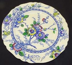 Alfred Meakin Medway Blue Decor Multicolor Set of 6 Dinner Plates 9 3/4 -Spot