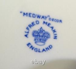 Alfred Meakin Medway Blue Decor Multicolor Set of 6 Dinner Plates 9 3/4 -Spot