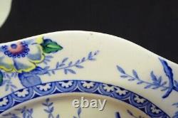 Alfred Meakin Medway Blue Decor Multicolor Set of 6 Dinner Plates 9 3/4 -Spot