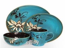 American Atelier Mirabel Blue 16-Piece Dinnerware Set