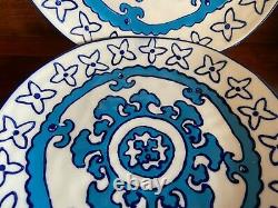 Anthropologie GLORIOSA Set of 5 Salad Plates Blue White Color