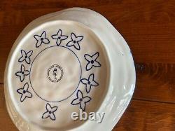 Anthropologie GLORIOSA Set of 5 Salad Plates Blue White Color