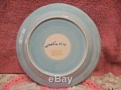 Anthropologie Nathalie Lete Dinner Plate 10 Blue Bird Bleu and Heart Vase Plate