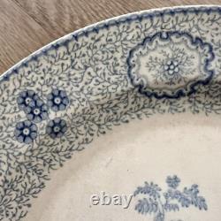 Antique 1812-1833 J. Wedgewood Light Blue Transfer Ironstone Dinner Plate 9.5