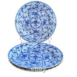 Antique 1887-1902 Royal Bayreuth Porcelain Tettau Blue Onion 3 Dinner Plate 9