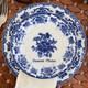 Antique Azul Blue 24-Piece Porcelain Dinnerware Set 6 Person Vintage Floral