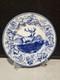 Antique Blue White Wedgwood Eturia Dinner Plate Deer Buck Stag Hunting #3