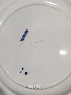 Antique Blue White Wedgwood Eturia Dinner Plate Deer Buck Stag Hunting #3