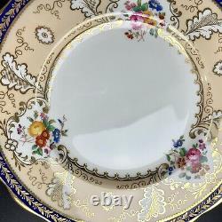 Antique Cauldon For Tiffany & Co Dinner Plates (12) Cobalt T1612 Handpainted