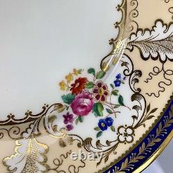 Antique Cauldon For Tiffany & Co Dinner Plates (6) Cobalt T1612 Handpainted