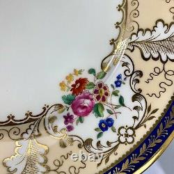 Antique Cauldon For Tiffany & Co Dinner Plates Cobalt 11 Gold Handpainted T1612