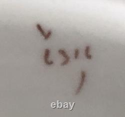 Antique Cauldron Porcelain Cobalt Blue Hand Painted Lavish Gold Dinner Plate Set