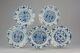 Antique Chinese 18C Period Blue White Dinner Set Flowers Floral