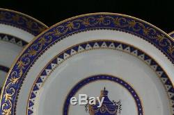 Antique Chinese Export American Federal Market SET DINNER PLATES Neoclassical