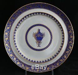 Antique Chinese Export American Federal Market SET DINNER PLATES Neoclassical