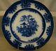 Antique Davenport Flow Blue Amoy Pattern Staffordshire Dinner Plate c1846