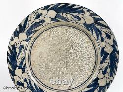 Antique Dedham Pottery Blue & White Iris Dinner Plate (8.5)