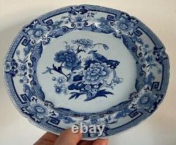 Antique Early 19th century Mason's Ironstone Blue White Chinoiserie Dinner Plate
