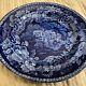 Antique Ephrain Wood T Flow Blue Plate Historical New England 10 Plate 200