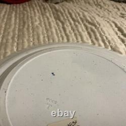 Antique Ephrain Wood T Flow Blue Plate Historical New England 10 Plate 200