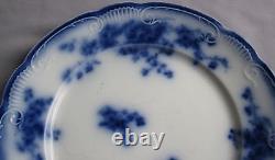 Antique Flow Blue English Plate Marechal Neil Pattern W. H. Grindley 1891-1914