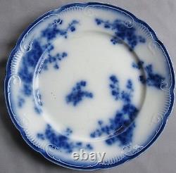 Antique Flow Blue English Plate Marechal Neil Pattern W. H. Grindley 1891-1914