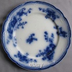 Antique Flow Blue English Plate Marechal Neil Pattern W. H. Grindley 1891-1914