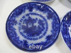 Antique Flow Blue Plate / Bowl Lot. TJ & J Oregon, B&L, Amoy Etc