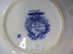 Antique Flow Blue Plate / Bowl Lot. TJ & J Oregon, B&L, Amoy Etc