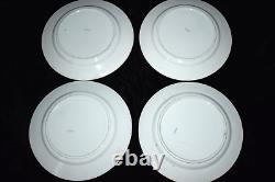 Antique J. WEDGWOOD SINGANESE CEYLON Pattern 4 Dinner Plates Blue White ca. 1850