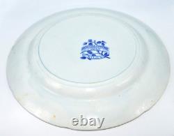 Antique J. W. Riley Hollywell Cottage Blue Plate, early 1800s 10'' RARE HTF