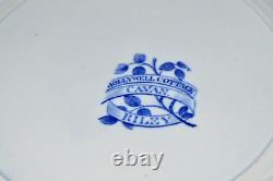 Antique J. W. Riley Hollywell Cottage Blue Plate, early 1800s 10'' RARE HTF